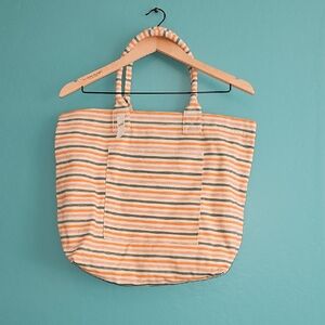 Aerie Canvas Striped Tote Bag
